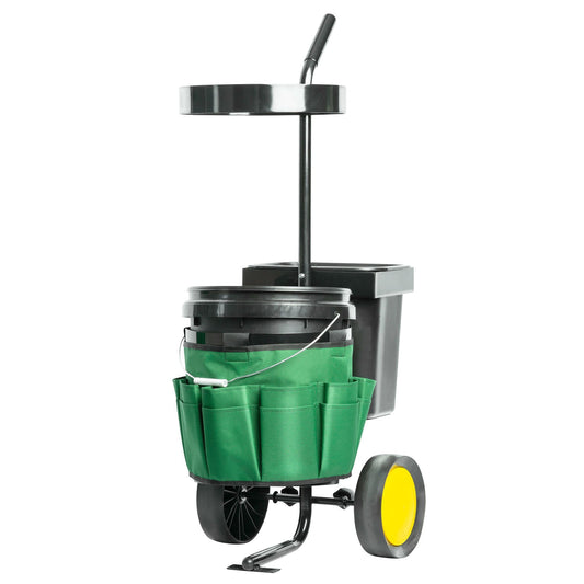 Chariot de jardinage - UPP - Pour outils de jardin - 12 compartiments de rangement - vert/noir