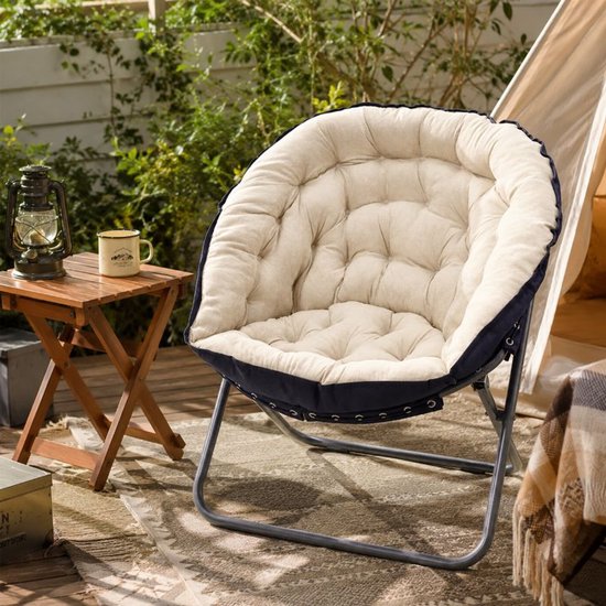 Chaise Moon pliable – Chaise de camping – Chaise longue – Réglable – Chaise pliante rembourrée