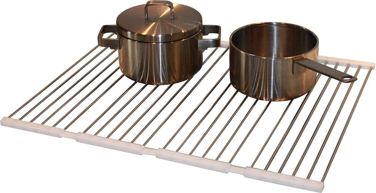 Égouttoir en acier inoxydable | Égouttoir pliable Copa Design | Égouttoir à casseroles | Porte-casseroles | Dessous de plat | Copa Design | Acier inoxydable
