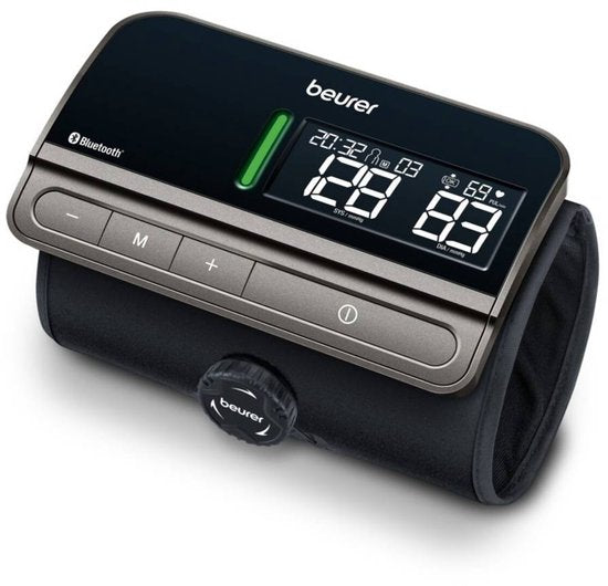 Tensiomètre Beurer BM 81 Smart pour le bras - Brassard EasyLock intégré 24-40 cm - Bluetooth® - Indicateur de risque - Technologie d'inflation - Mémoire pour 2 utilisateurs - Rythme cardiaque irrégulier - Application gratuite : Health Manager pro - Garant