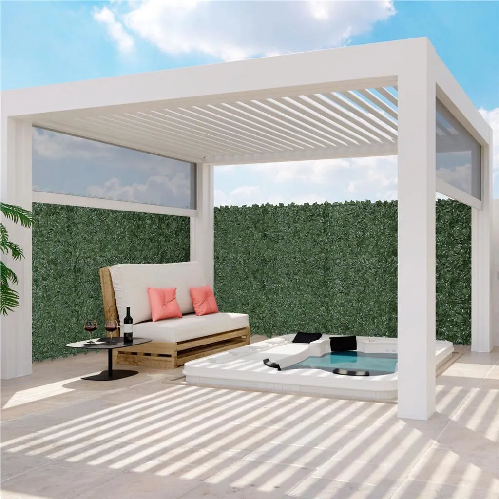 Yaheetech Haie artificielle 300 x 100 cm - Vert - Brise-vue en lierre artificiel pour balcon et jardin