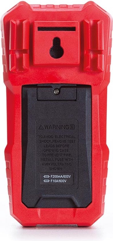 Velleman Digitale multimeter, datahold, geschikt voor het meten van AC/DC-stroom, AC/DC-spanning, weerstand, batterijspanning, continuïteit, temperatuur, inclusief meetsnoeren