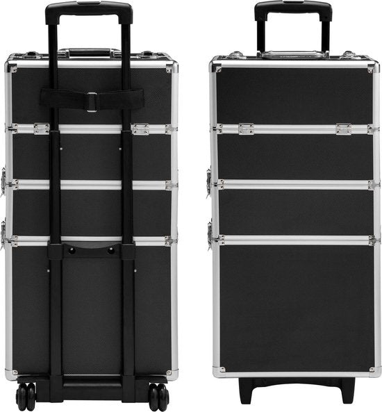 Tectake Cosmetic Case with 3 Shelves - Black - Trousse de maquillage