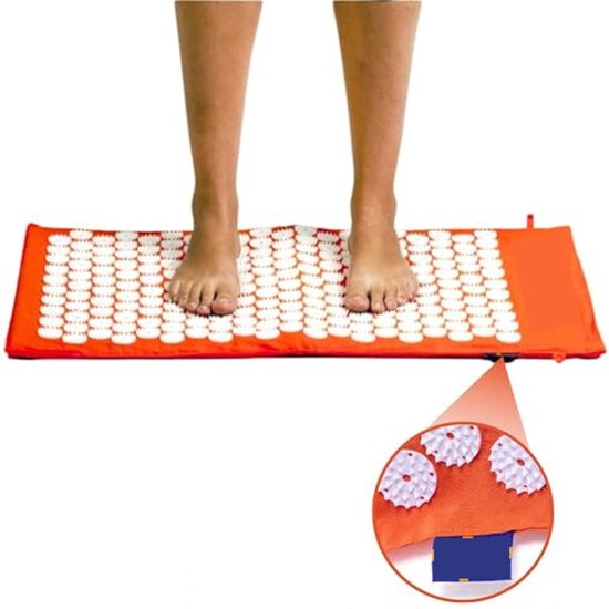 Tapis Equivera - Tapis Shakti - Tapis d'acupression - Tapis à picots - Orange