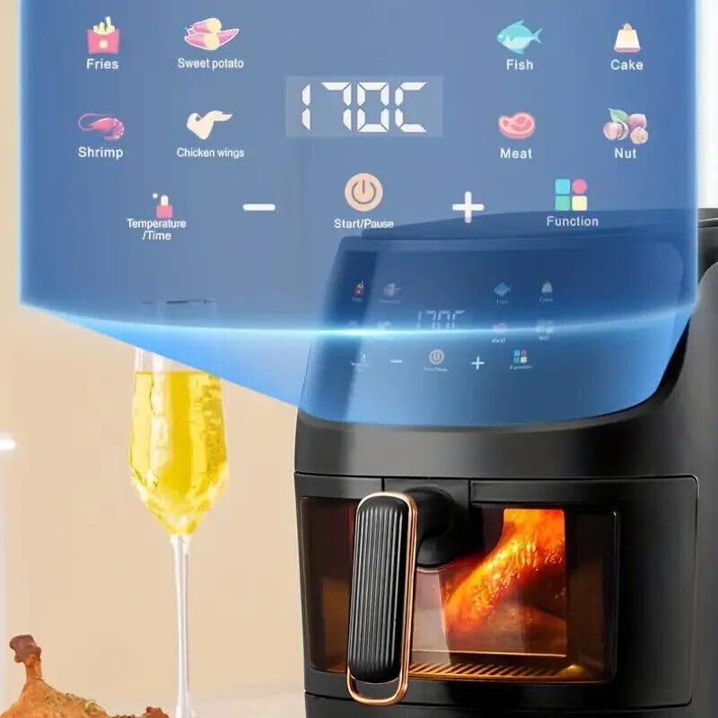 Airfryer XXL - Friteuse à air chaud - 6L - 240W - 280 x 26 x 32 cm - Noir