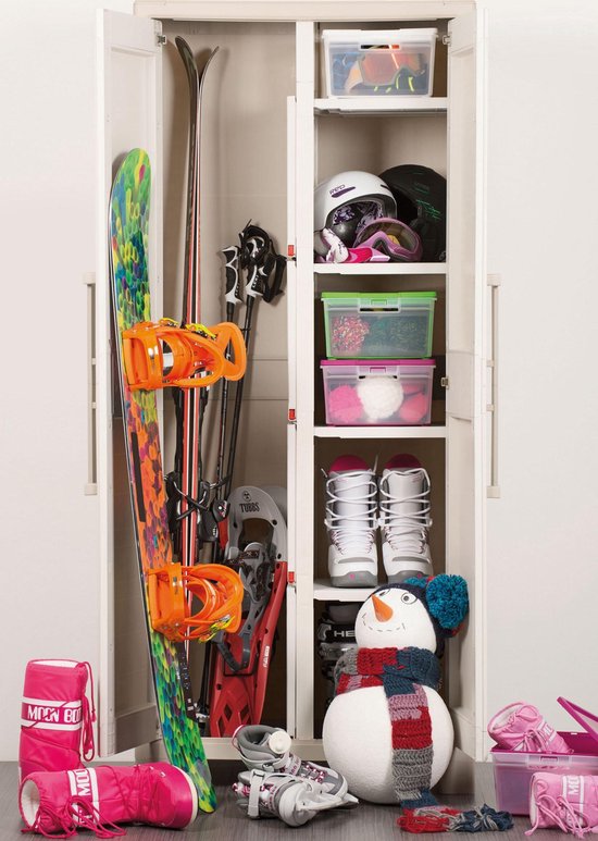 Keter Gulliver Tall Cabinet - 8 demi-étagères - 80x44x182cm - Sand/Beige