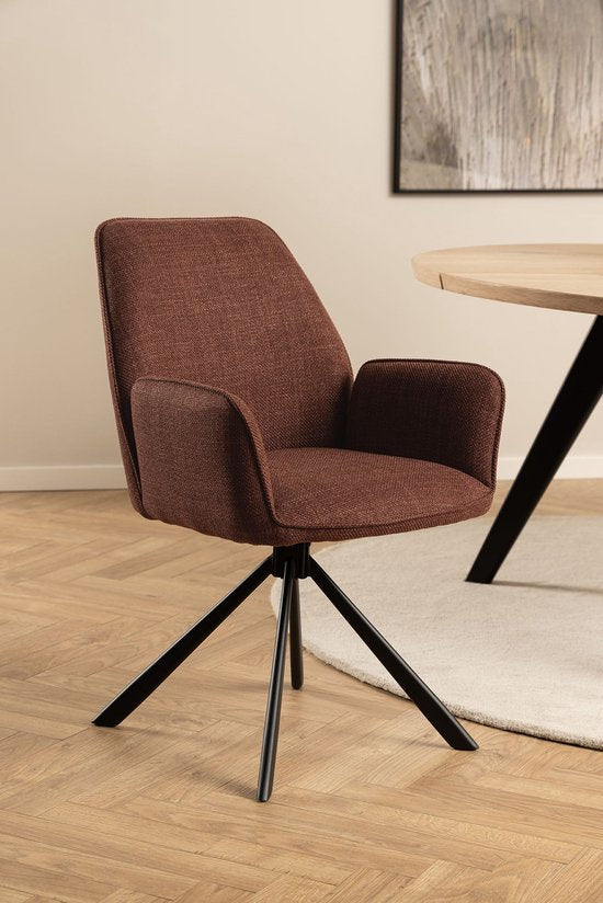 Aske Chaise de salle à manger - Lot de 2 - Cuivre