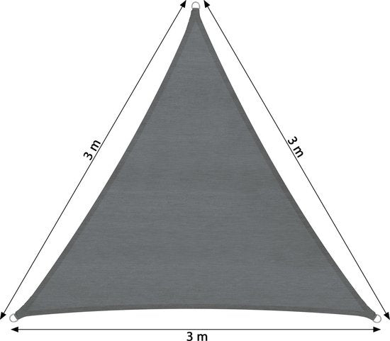 tectake - Auvent triangulaire en polyéthylène, variante 2 300 x 300 x 300 cm SKU : 403889