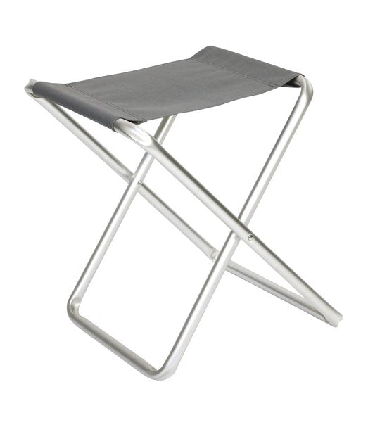 Bo-Camp - Tabouret + tablette - Pliable - Gris