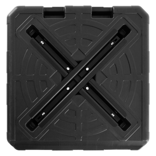 Coast Robust Black Parasol Base 67x67x13 cm - Remplissable avec de l'eau et du sable jusqu'à 80 kg, Portable Square Parasol Stand for Offset Parasol 300 cm