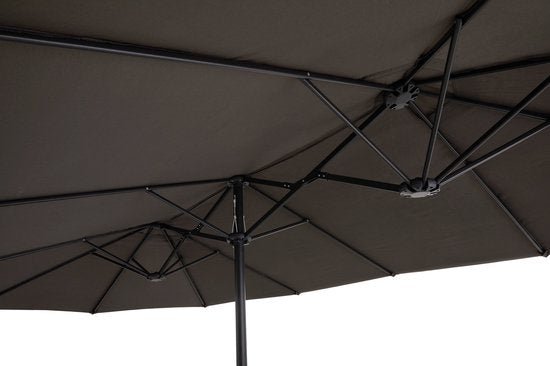 LIFA GARDEN - Parasol Double avec Housse de Protection - Parasol XXL en Anthracite avec Housse - Imperméable - 450 x 270 cm