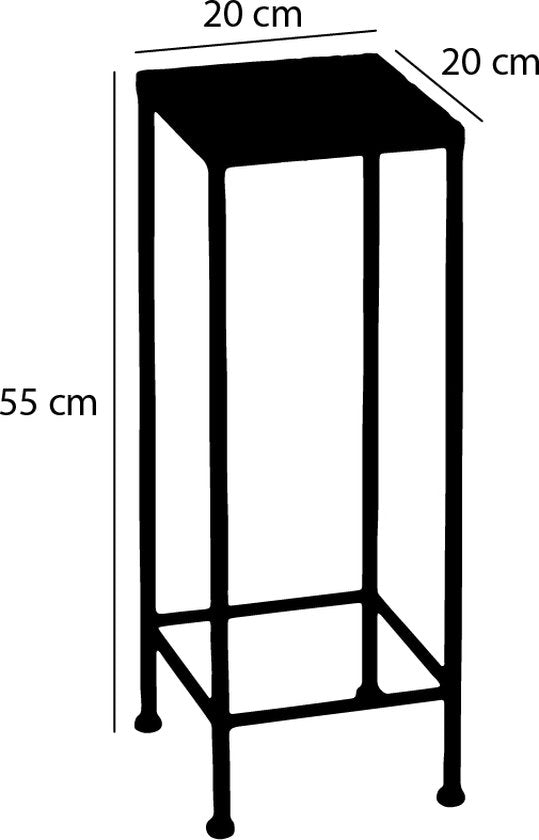 Mica Decorations Table d'appoint d'extérieur Odile - Lot de 3 - L28 x L28 x H67 cm - Métal - Marron, Blanc