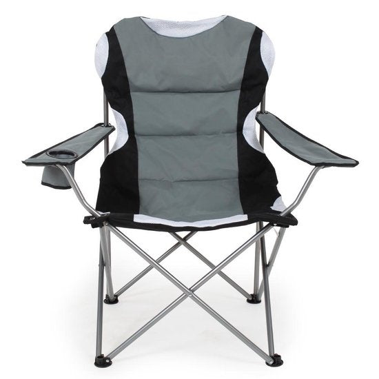 Tectake Chair Basic Camping Chair - Pliable - Gris/Noir