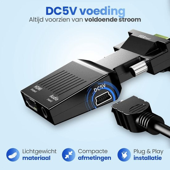 Adaptateur VGA, vers HDMI Garpex®, 1080p Full HD, Convertisseur universel