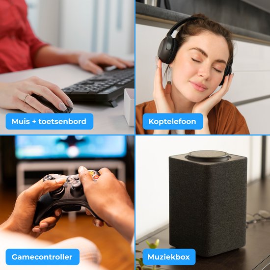 Adaptateur Bluetooth Nuvance - 5.3 - Récepteur Bluetooth - USB - Clé Bluetooth pour PC - Compatible avec Windows 11/10/8/7
