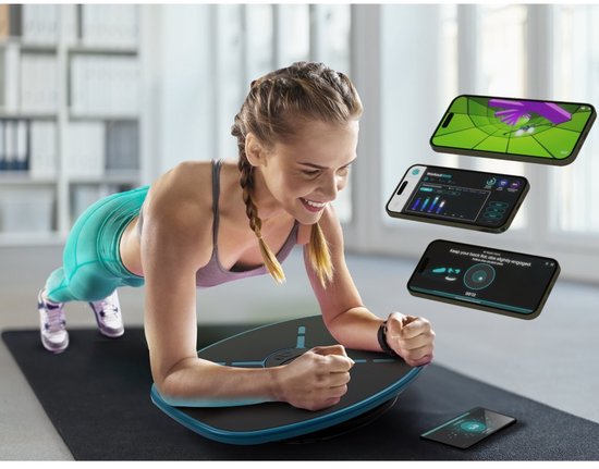 GoBalance Sport - Balance Board - Planche d'équilibre électrique - Appareil d'entraînement à l'équilibre - Coussin d'équilibre avec jeux inclus - Coussin d'équilibre - Application incluse