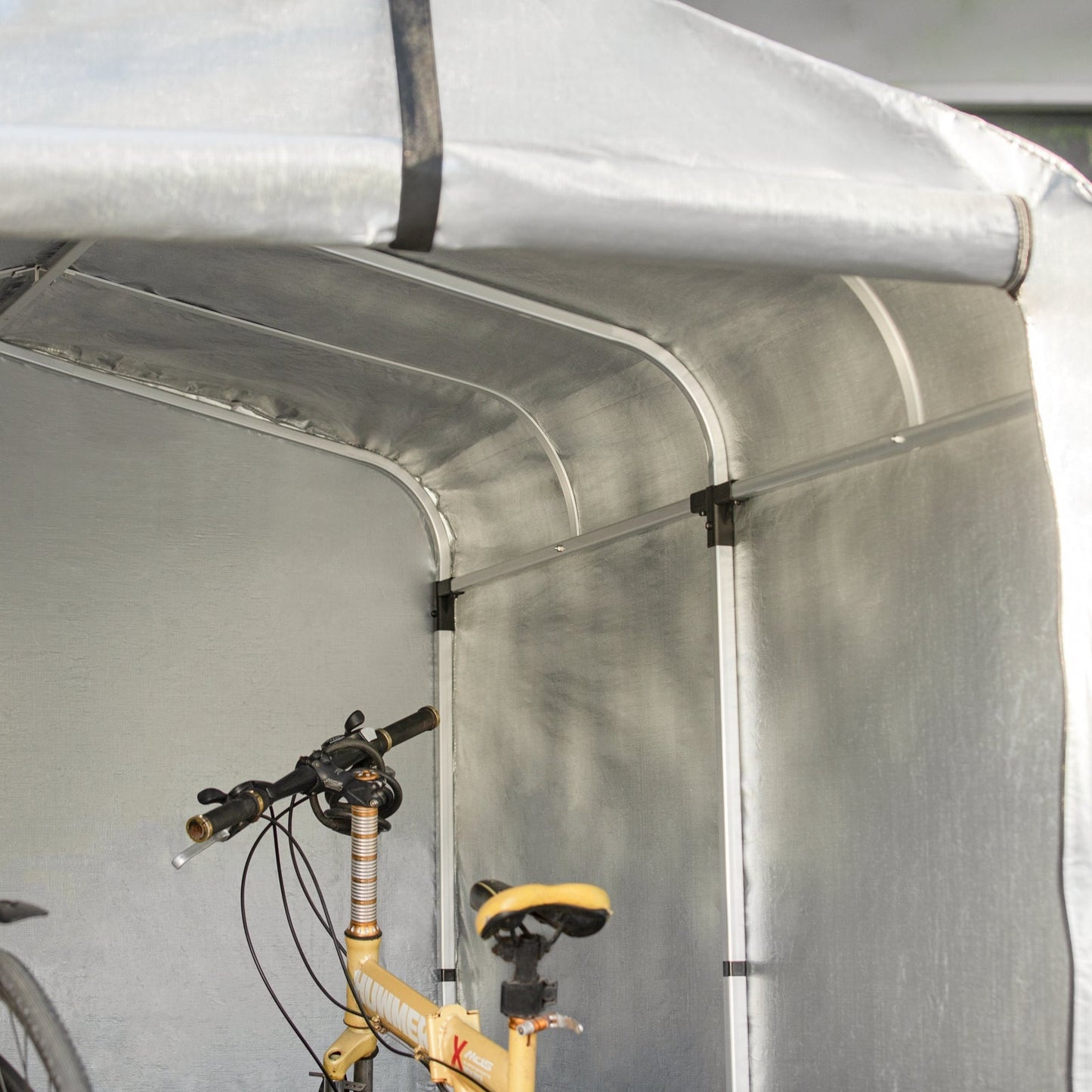 SoBuy KLS11-L Garage à vélo - Foil - 159 x 219 x 165 cm - Blanc