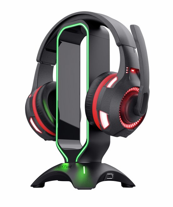 Support pour casque Trust GXT 265 Cintar RGB - Support pour casque gaming – Support pour casque – Éclairage RGB – Noir