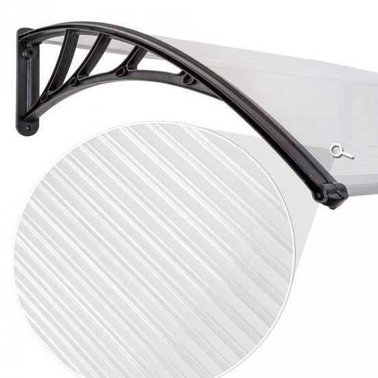 tectake® - auvent de porte - auvent de porte d'abri - polycarbonate - largeur 300 cm - 401267