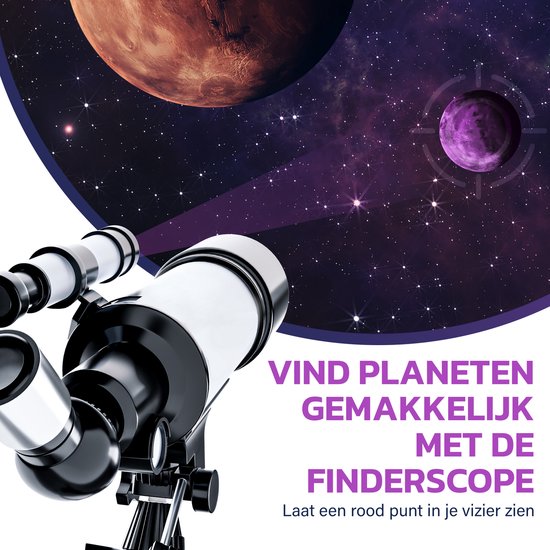 EarthVision Téléscope Classico - Télescope pour adultes et enfants - 333x Grossissement - Astronomie - Vision nocturne - Astronomie - Étanche - Blanc