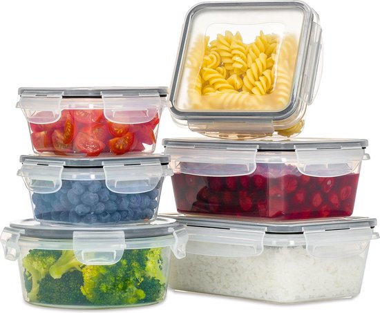 Stosh Freshness trays - Meal Prep Trays - Freezer trays - Food container - 6 pieces - Plastic - BPA free