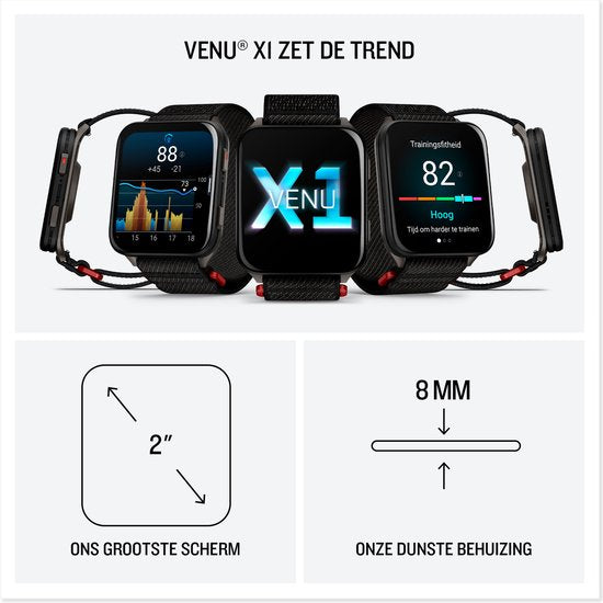 Garmin 010-02980-03 Venu X1 AMOLED Titanium - Face arrière - Montre connectée