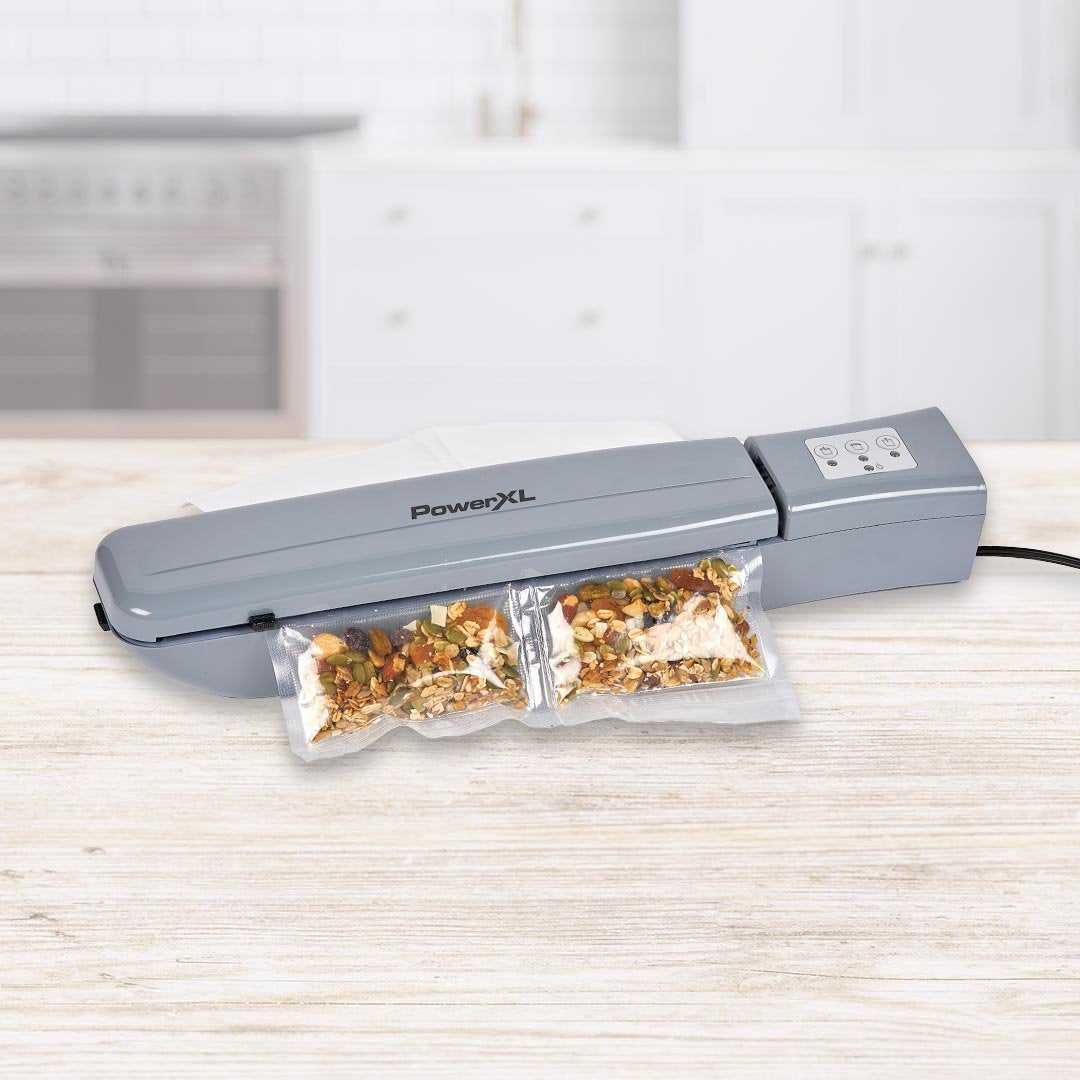 Appareil sous vide PowerXL Duo NutriSealer - Fonction 6 en 1 - Film et sachets inclus - Conserve les aliments 5 fois plus longtemps
