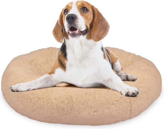 Peaceful Pooch M - panier moelleux pour chien - 76 cm de diamètre - pliable - disponible en plusieurs tailles. Panier pour chat - lavable - rembourrage amovible - soulage les articulations et les muscles - fond à picots antidérapant