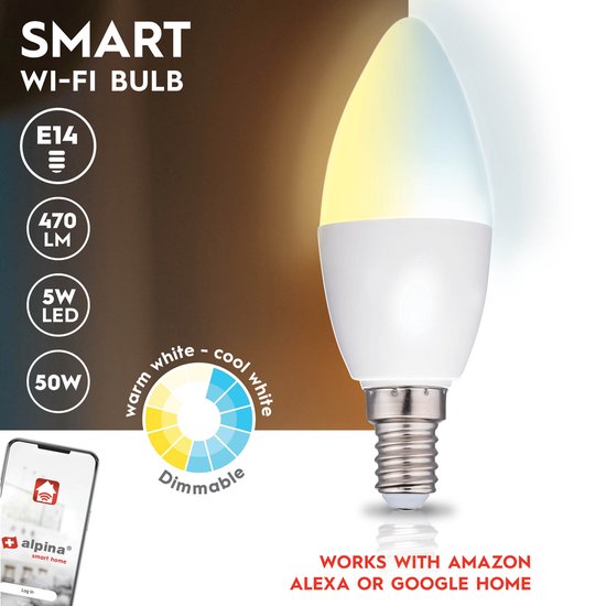 alpina Smart Home LED Lamp - E14 - Éclairage intelligent