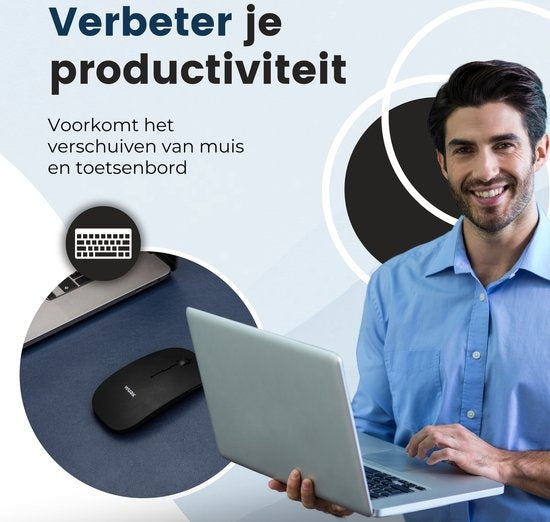 WURK Tapis de bureau professionnel en cuir synthétique - Organisateur de bureau - Accessoires de bureau - Tapis de souris XXL- Inclut un clip de câble - 80x40 - Bleu