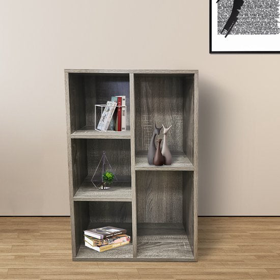 Armoire de rangement pour disques vinyles, CD et DVD - bibliothèque - étagère à compartiments ouverts - armoire murale