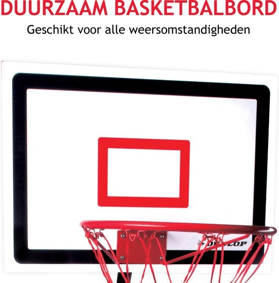 Dunlop Basketball Set - Junior playset - Hauteur réglable : 165 - 205 cm - Support de basket, ballon, pompe