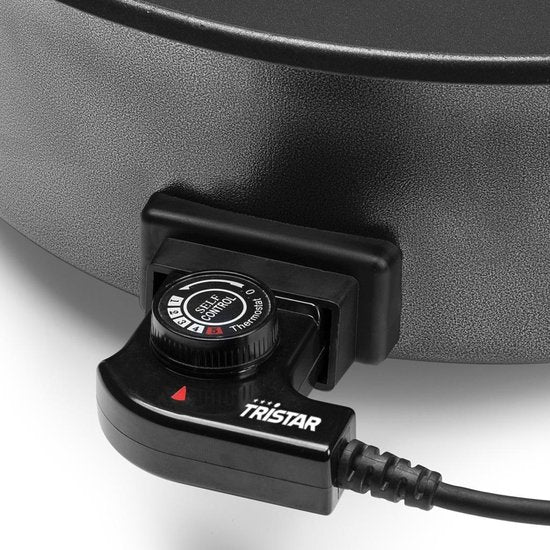 Poêle électrique Tristar 1 500 W - PZ-9145 - Ø 40 cm avec couvercle - Température maximale 250 °C