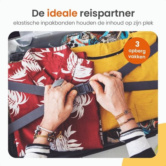 Goliving Hand Luggage Suitcase with Wheels - Trolley - Lightweight - TSA Lock - Padded Interior - 38 Litres - 55 x 35 x 23 cm - Blue