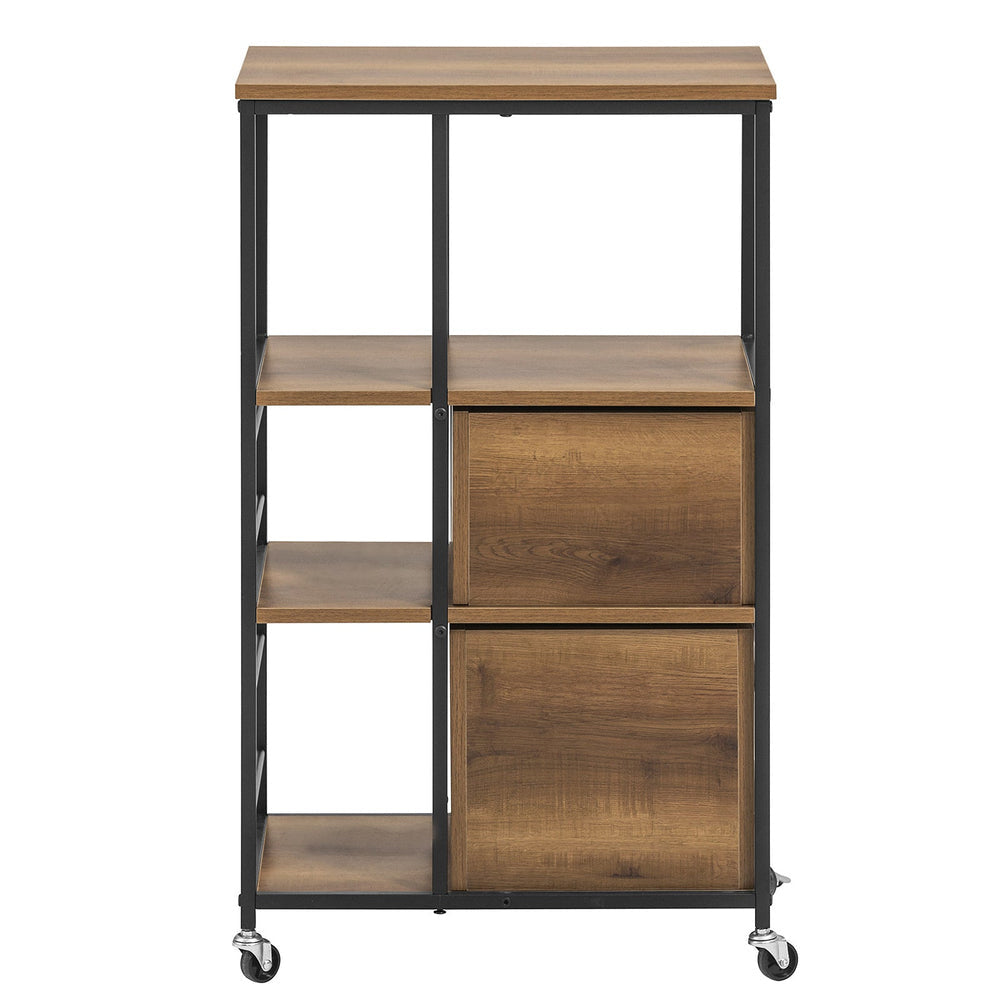 SoBuy FKW111-PF Chariot de cuisine avec 3 tiroirs et 3 étagères - Avec roues - 53x89x37 cm