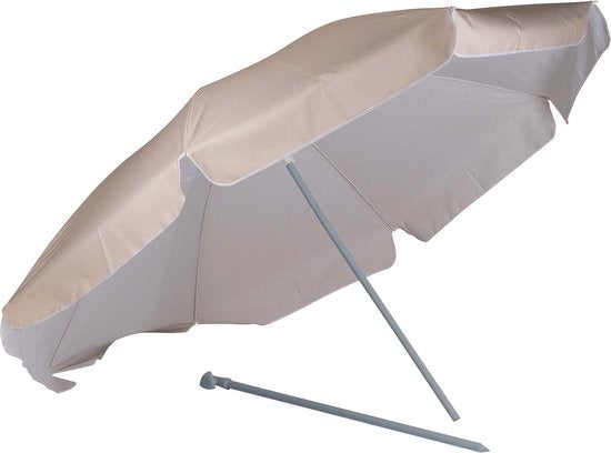 Bo-Camp - Parasol - Avec bras articulé - Ø 200 cm - Sable