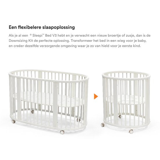 Kit de réduction de taille Stokke Sleepi V3, blanc - Transformez le lit Sleepi V3 en Sleepi Mini