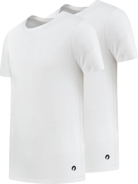 Apollo - XXL - T-shirt en bambou - Pack de 2 - Col rond - Blanc