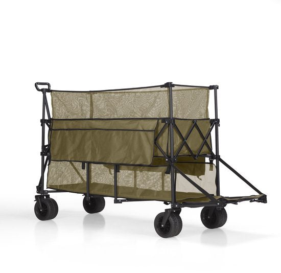 Mr. Fold Bolderkar XXL - pliable - 600L - 300KG - Vert - roues tout-terrain