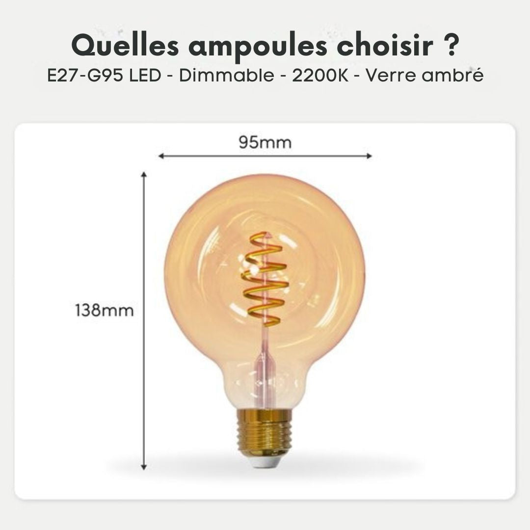 Plafonnier Nolt - 3x E27 Lampe - Industriel - Taupe - ⌀ 28cm - Beige