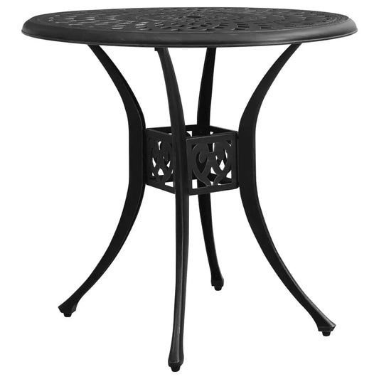 Table de bistrot Yaheetech Ø 78 cm - Aluminium moulé - Trou pour parasol - Bronze