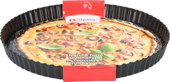 Moule à quiche Alpina - Fond amovible - Ø 28 x 3 cm - Noir