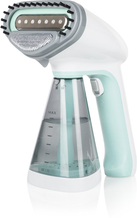 Princess 332846 Défroisseur à vapeur - Défroisseur à main – 2 réglages de vapeur - Réservoir d'eau amovible - Chauffe rapidement - Brosse de nettoyage incluse - 1 600 W
