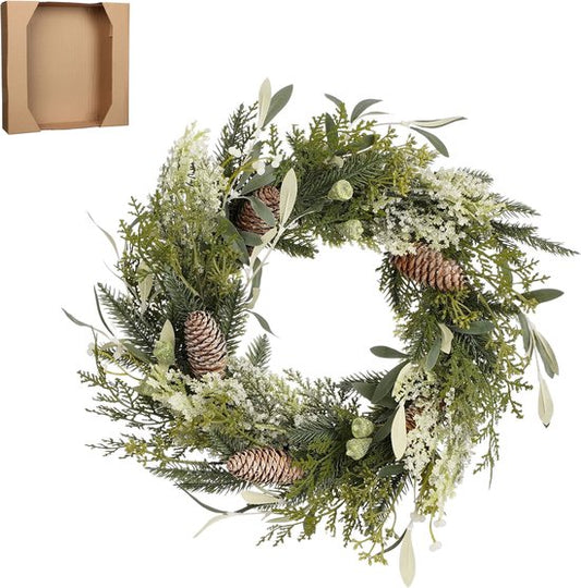 Maison des Saisons Couronne de Noël Alva - Ø40 cm - Vert