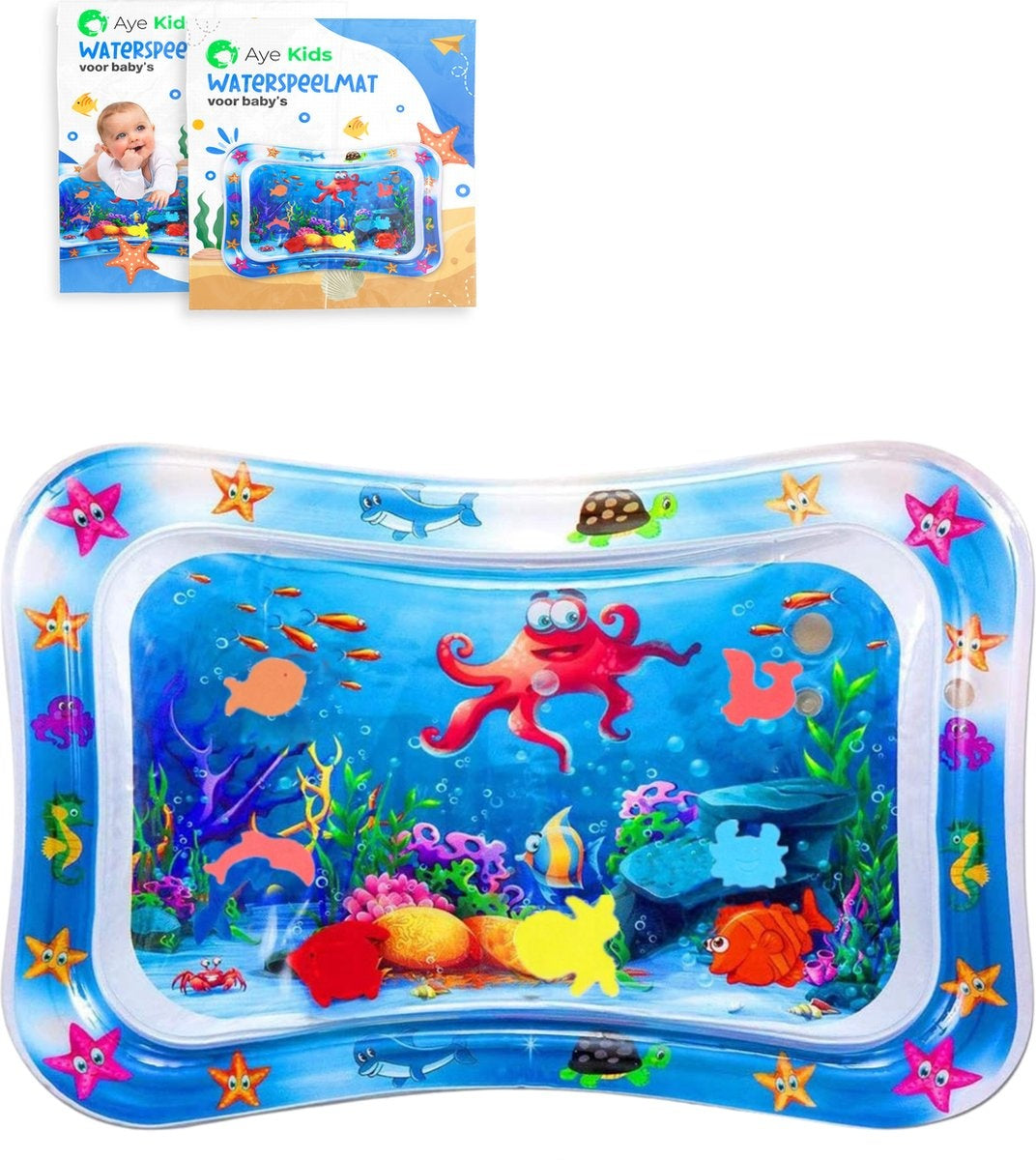 AyeKids Tapis d'eau - Matelas d'eau - Matelas de jeu - Gonflable - Matelas d'eau Baby - Bleu