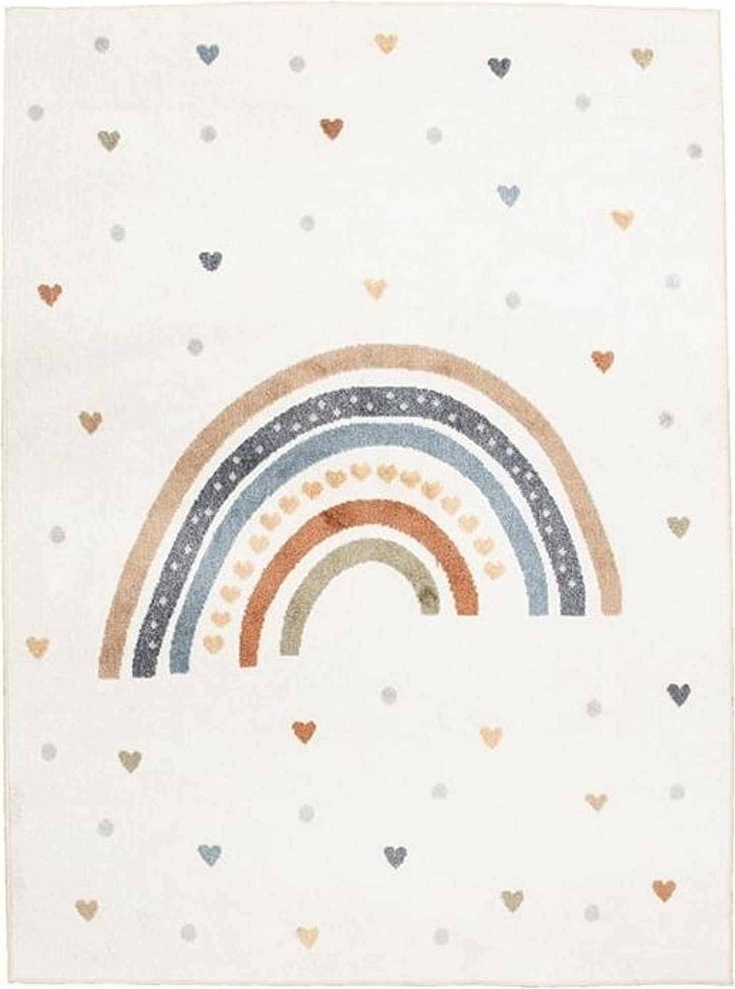Volero Tapis lavable pour enfants Ravi Arc-en-ciel - Coloré - 140x200 cm