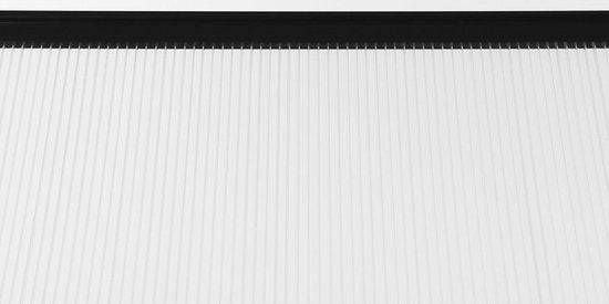 909 Store de porte extérieur résistant aux intempéries - Auvent - polycarbonate UV et aluminium - 100 x 80 cm