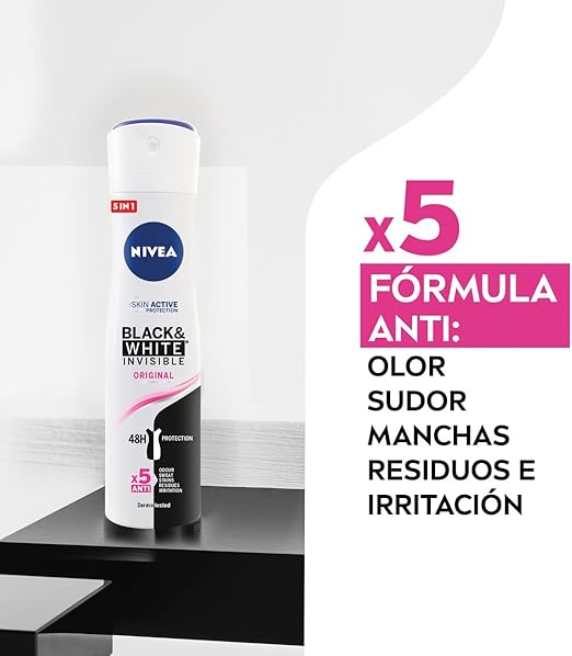 6x Nivea Black White Clear Déodorant Spray 200ml