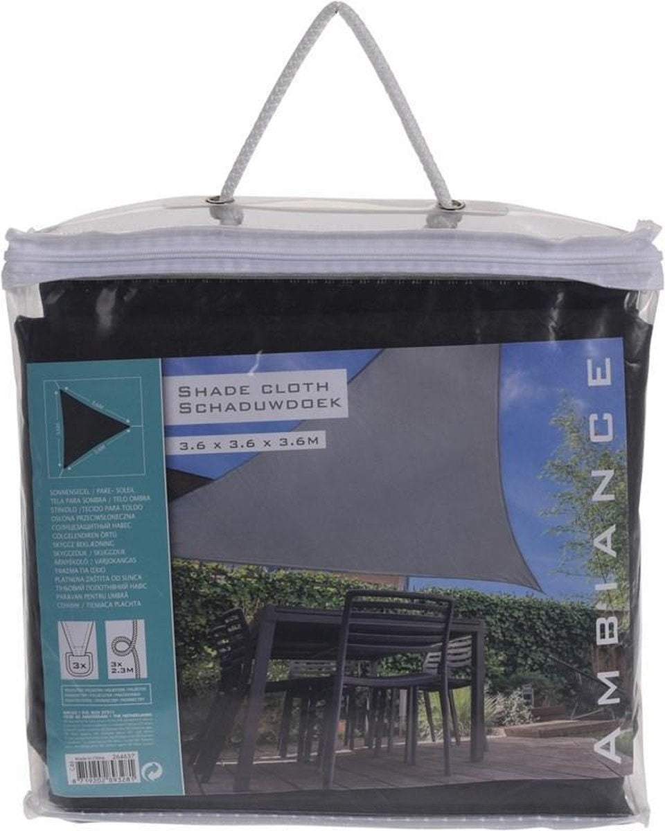 Ambiance Toile d'ombrage triangulaire 360x360x360 cm Gris