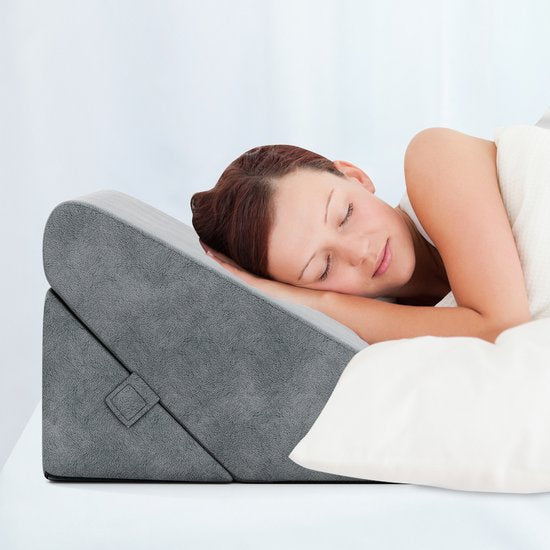 COSTWAY : oreiller triangulaire, coussin de lecture, coussin de dos, coussin pour les jambes, housse en mousse à mémoire de forme, lavable, coussin anti-reflux, pour adultes, coussin d'assise pour lit, ergonomique, coussins Venus, coussin de détente pour